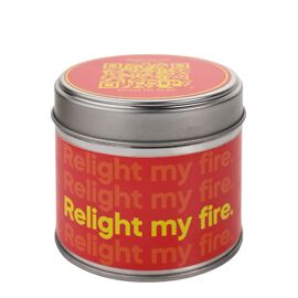 Say It With Songs 250ml Tin Candle - Relight My Fire - Take That