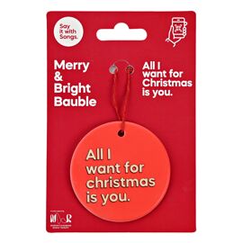 Say It With Songs Ceramic Christmas Decoration - All I Want For Christmas Is You