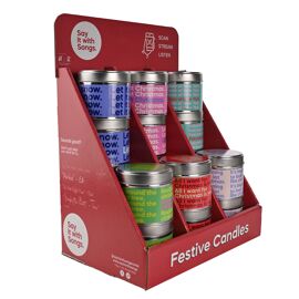 Say It With Songs Christmas Tin Candles CDU