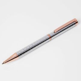 Stratton Ballpoint Pen - Silver & Rose