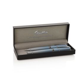 Stratton Ballpoint & Rollerball Pen Set - Blue