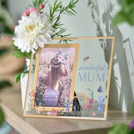 The Cottage Garden Glass Frame 4 x 6 "Mum"