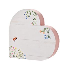 The Cottage Garden Floral Heart Mantel Plaque Personalisable