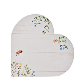 The Cottage Garden Floral Heart Mantel Plaque Personalisable