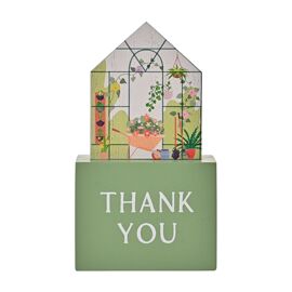 **MULTI 3** The Cottage Garden Mini Greenhouse Plaque 'Thank You'