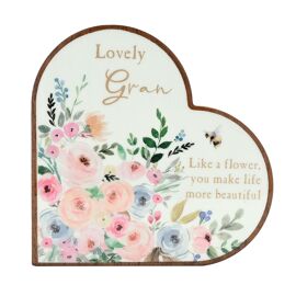 The Cottage Garden Mantel Heart Plaque - Gran