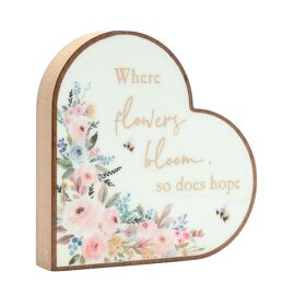 The Cottage Garden Mantel Heart Plaque - Hope