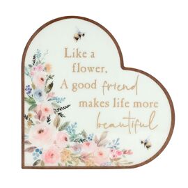 The Cottage Garden Mantel Heart Plaque - Friend