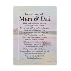 **MULTI 12** Graveside Cards - In Memory of Mum & Dad