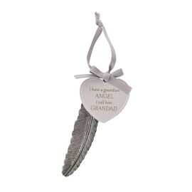 **MULTI 6** Thoughts of You Feather Plaque 13cm "Grandad"