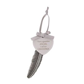 **MULTI 6** Thoughts of You Feather Plaque 13cm "Grandma"