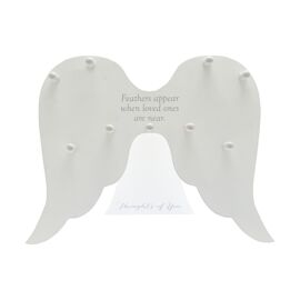 Thoughts of You Angel Wing Plaque Stand - Holds 54 Plaques