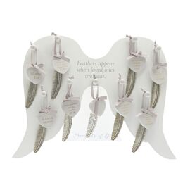 Thoughts of You Angel Wing Plaque Stand - Holds 54 Plaques