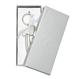 Engravable Silverplated Feather Heart Plaque "Memory of Mum"