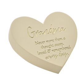 Thoughts of You Memorial Graveside Heart Plaque - Grandma