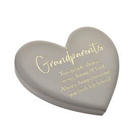 Thoughts of You Memorial Graveside Heart Plq - Grandparents