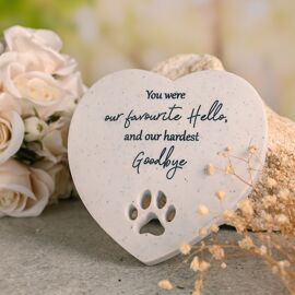Thoughts of You Pet Memorial Heart Stone - Small