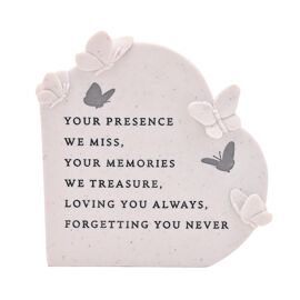 Thoughts of You Butterfly Graveside Standing Heart - Your Presence