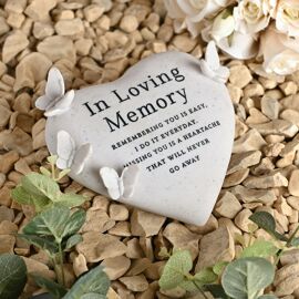 Thoughts of You Graveside Butterfly Heart- In Loving Memory