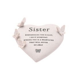 Thoughts of You Graveside Butterfly Heart - Sister
