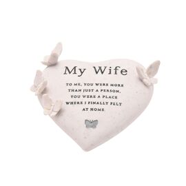 Thoughts of You Graveside Butterfly Heart - My Wife