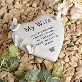 Thoughts of You Graveside Butterfly Heart - My Wife