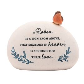 Thoughts of You Robin Graveside Plaque - Someone In Heaven