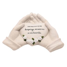 Thoughts of You Heart In Hands Graveside Plaque