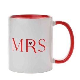 Red Handled 11oz Mug - Mrs