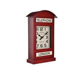 Hometime Mantel Clock Red Telephone