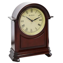 Wm. Widdop Dark Walnut Finish Arched Mantel Clock