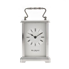 Wm Widdop Silver colour Carriage Clock