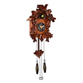 Qtz Cuckoo Clock - Bird on Top Wooden Case - Small
