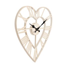 Metal Heart Shape Wall Clock 34.5cm