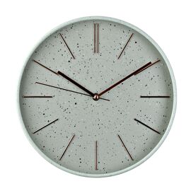 Hometime Round Wall Clock Speckled Face 12"