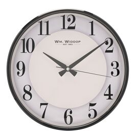 Wm Widdop White Dial Slim Line Wall Clock 31cm