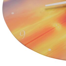 Hometime Glass Wall Clock 30cm Dolphin Design