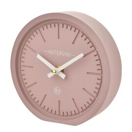 Interval Minimalist Desk Clock 15cm - Pink