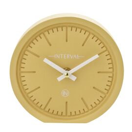 Interval Minimalist Desk Clock 15cm - Yellow