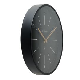 Interval Metal Wall Clock 32cm - Black