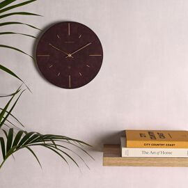Interval Resin Wall Clock 30cm - Amethyst & Gold