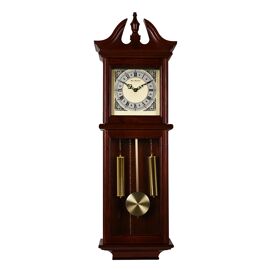 Wm. Widdop Dark Cherry Finish Grandfather Wall Clock 90cm