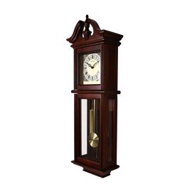 Wm. Widdop Dark Cherry Finish Grandfather Wall Clock 90cm