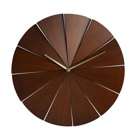 Interval Pine Wood Wall Clock 40cm - Dark Wood
