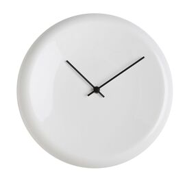 Interval White Ceramic Disc Clock 30cm