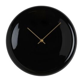 Interval Black Ceramic Disc Clock 30cm
