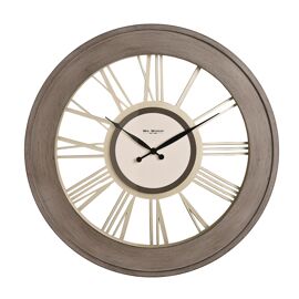 Wm. Widdop Light Grey Oak Finish Wall Clock 50cm