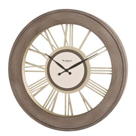 Wm. Widdop Light Grey Oak Finish Wall Clock 50cm