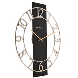 Wm. Widdop Skeleton Wall Clock 50cm - Black