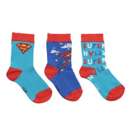 Warner Bros Little Heroes 3pk Superman Socks - 3-12 Months